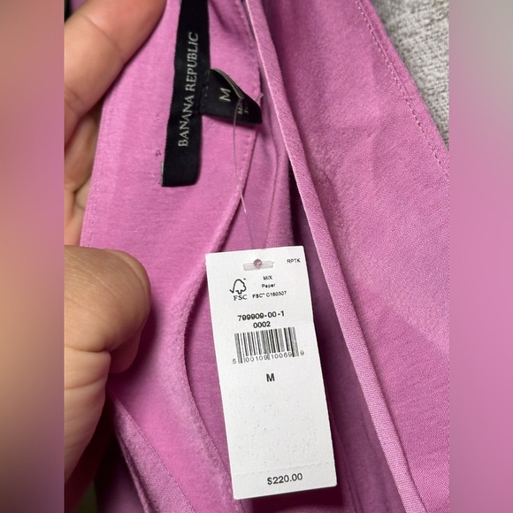 Banana Republic Plunge Draped V-Neck Long Satin Maxi Dress Size M - Picture 5 of 9